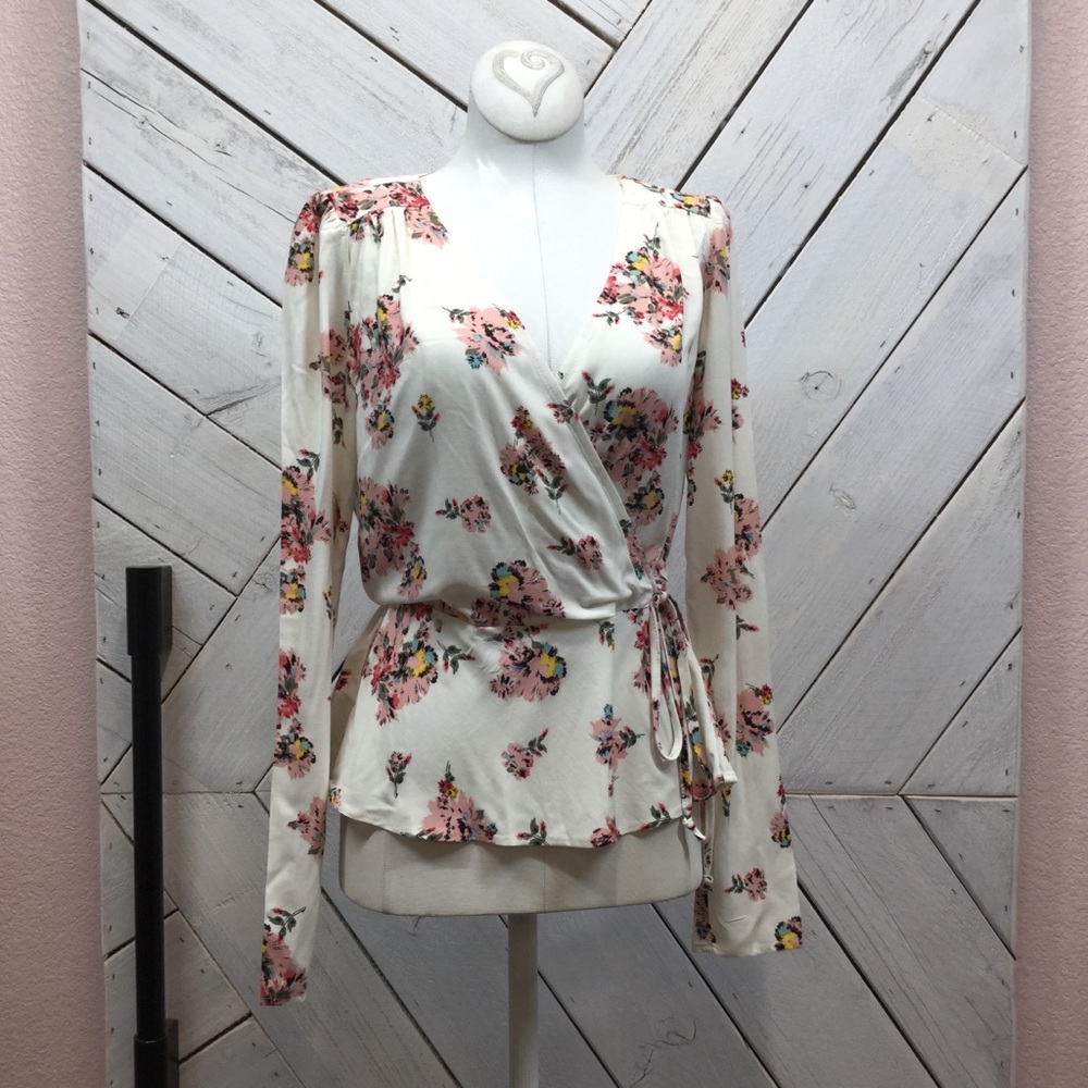 Love, Fire Floral Drop Neck Blouse